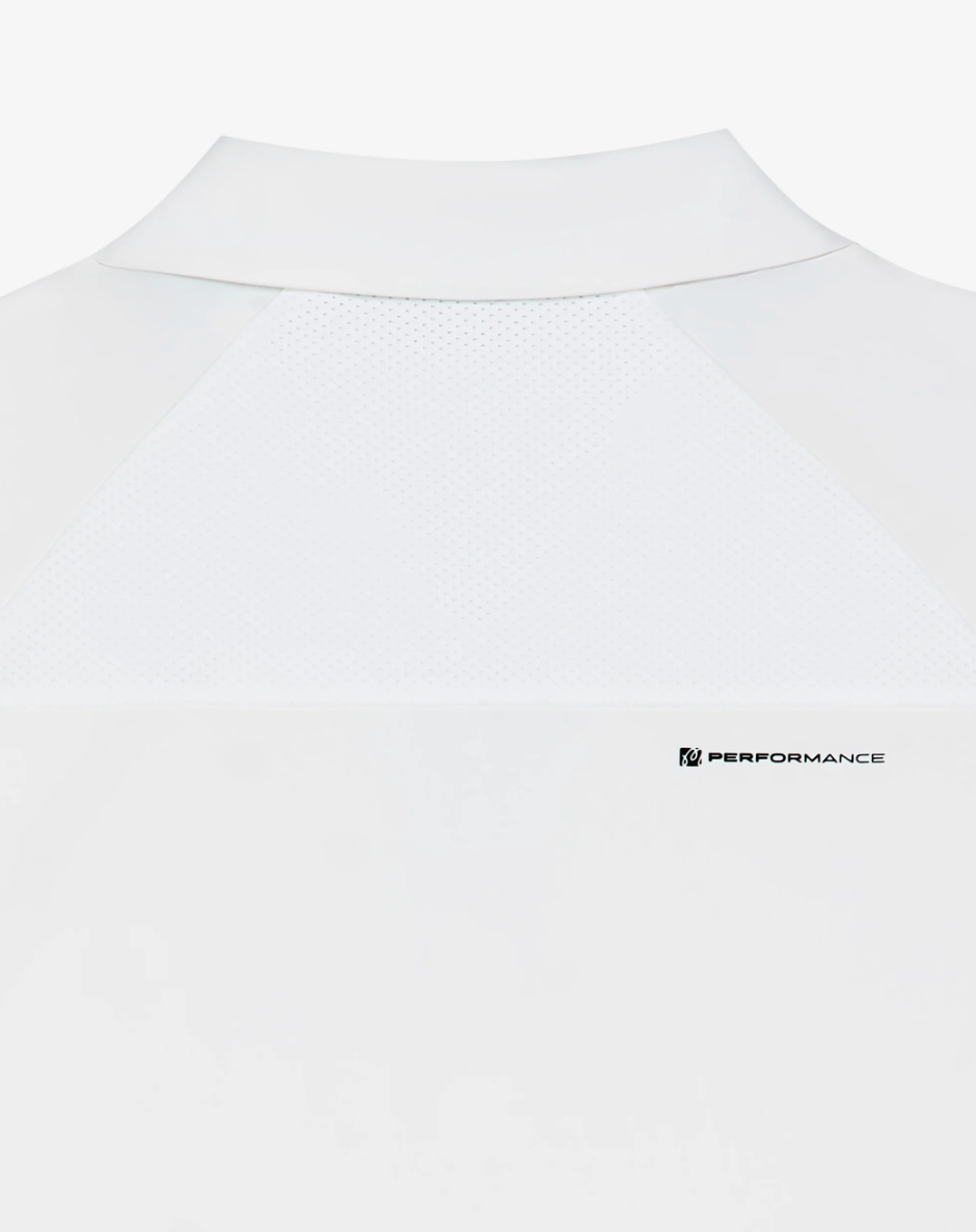 MALBON PERFORMANCE ZIP RAGLAN POLO | WHITE