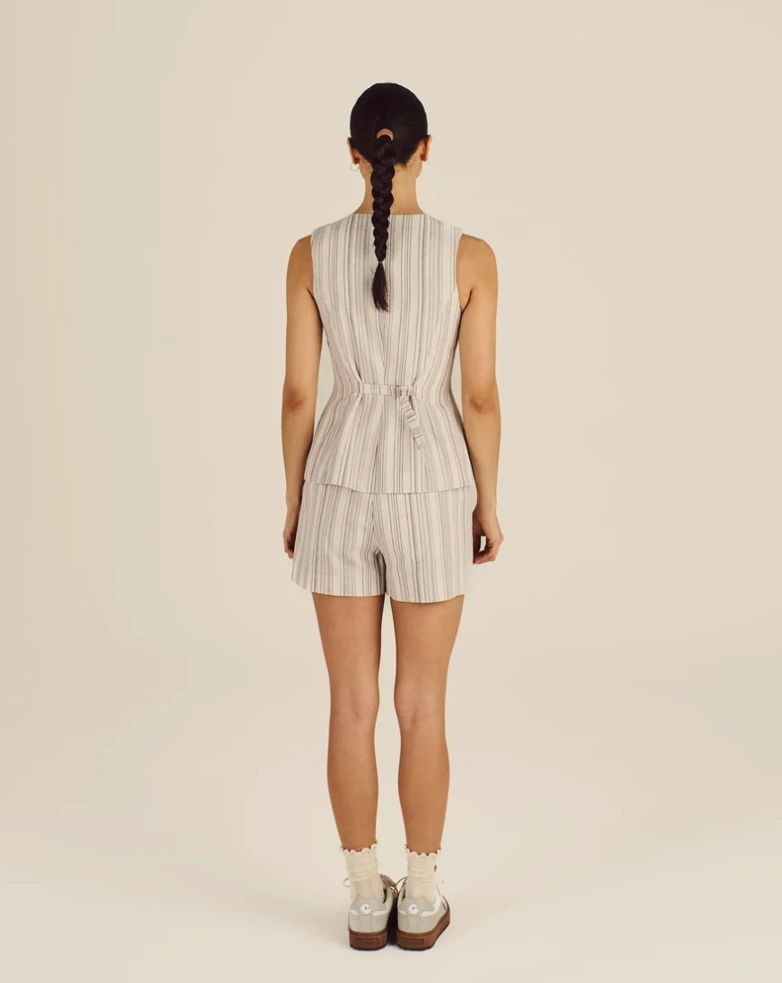 MALBON KEILY SHORT | CREAM STRIPE
