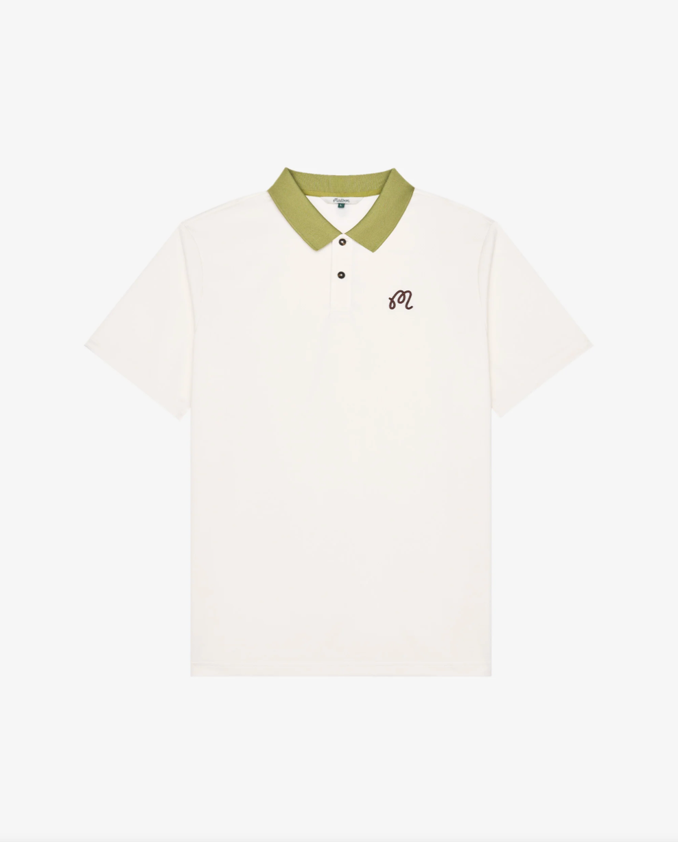 MALBON FAIRWAY HEX POLO | IVORY