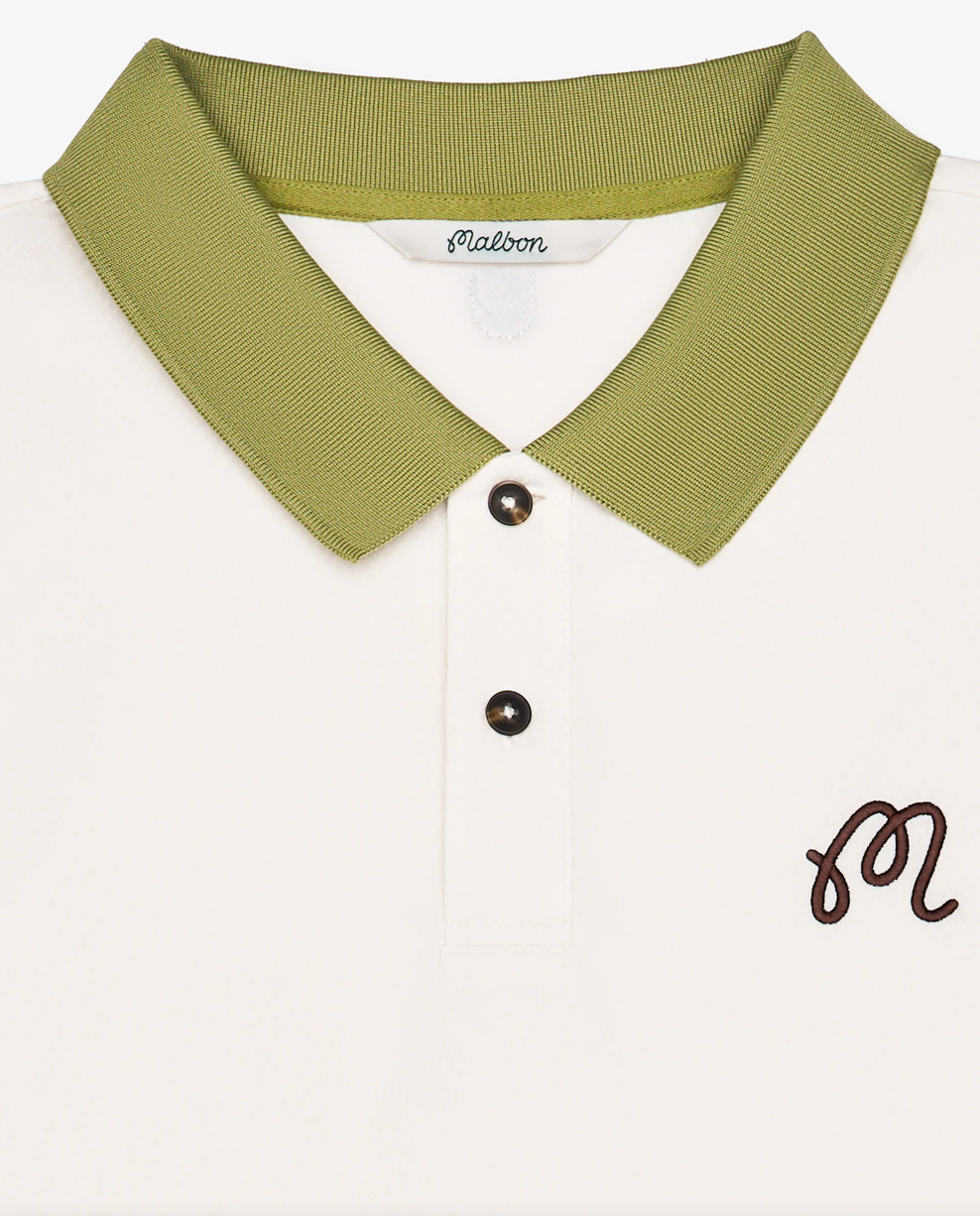 MALBON FAIRWAY HEX POLO | IVORY