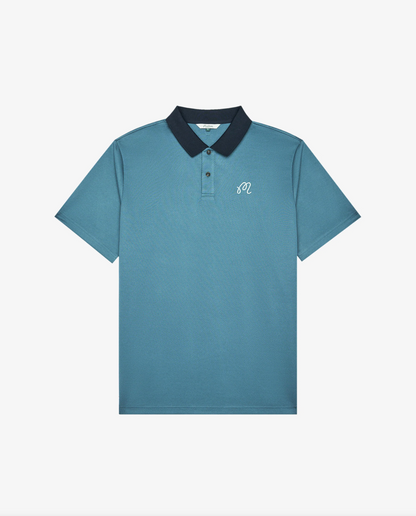 MALBON FAIRWAY HEX POLO | SLATE