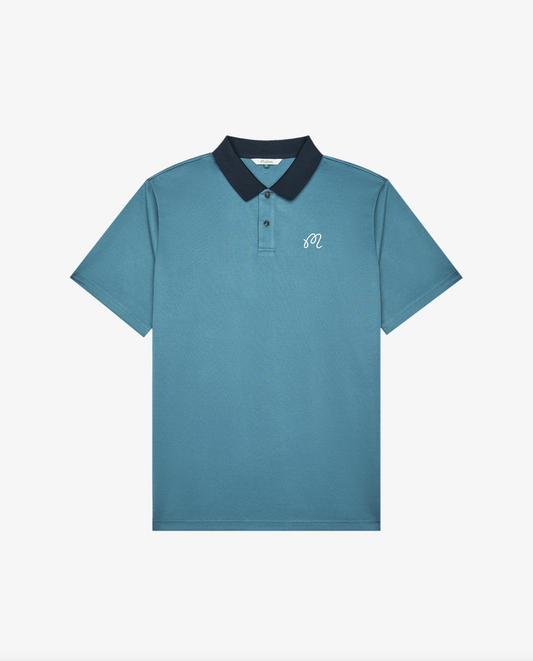 MALBON FAIRWAY HEX POLO | SLATE