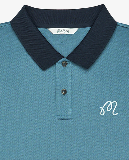 MALBON FAIRWAY HEX POLO | SLATE