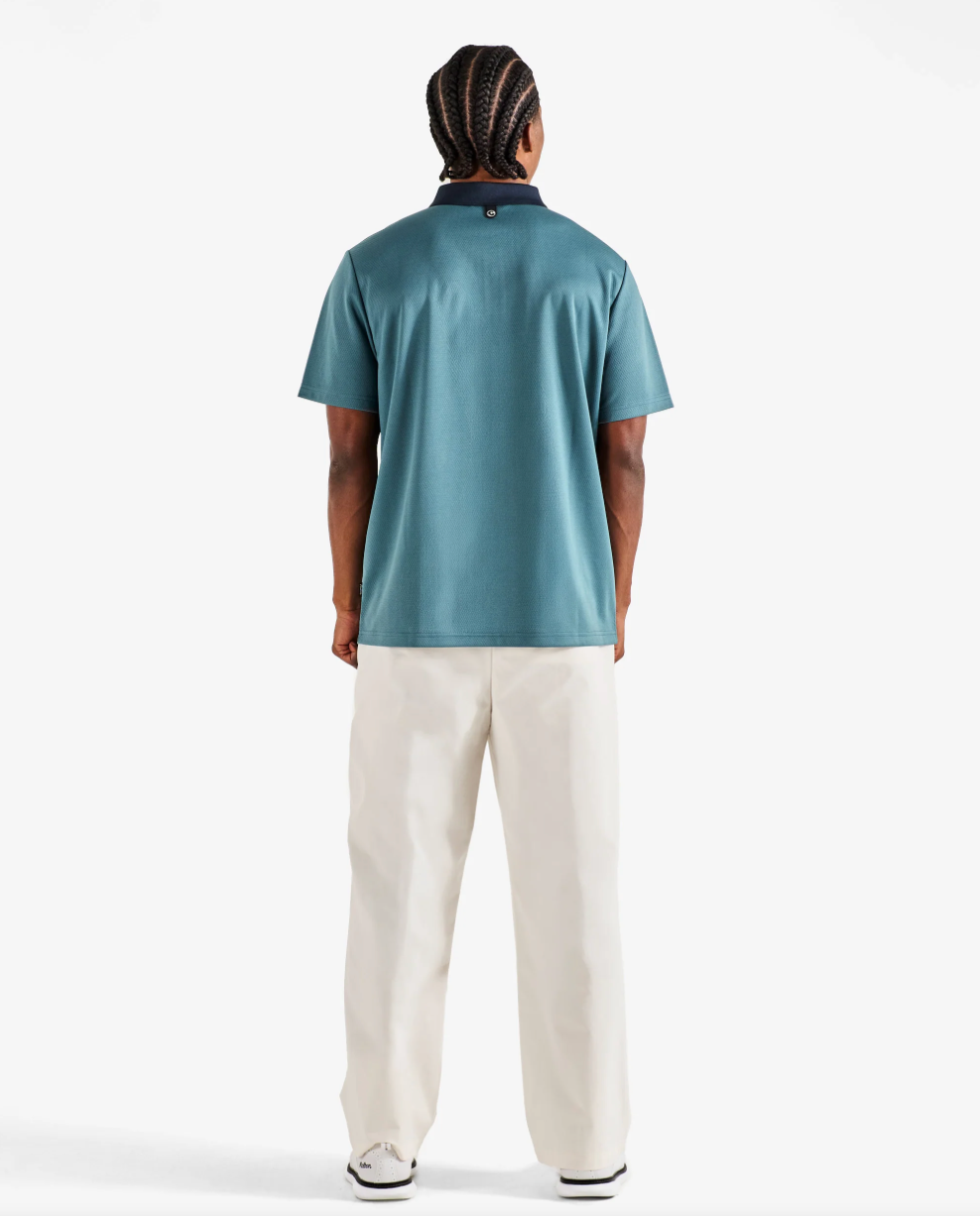 MALBON FAIRWAY HEX POLO | SLATE