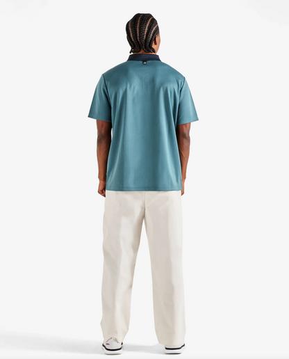 MALBON FAIRWAY HEX POLO | SLATE