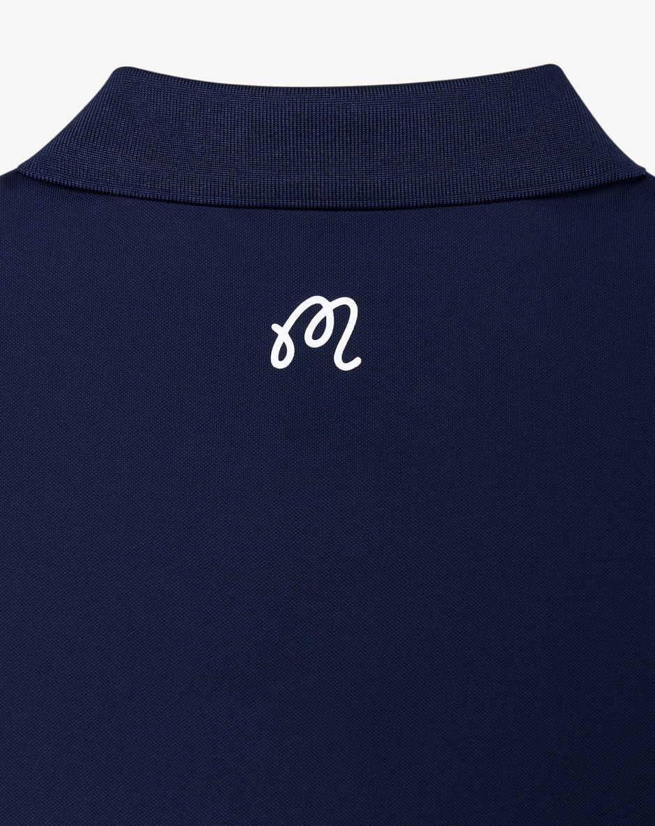 MALBON BLOCK PLACKET POLO | NAVY