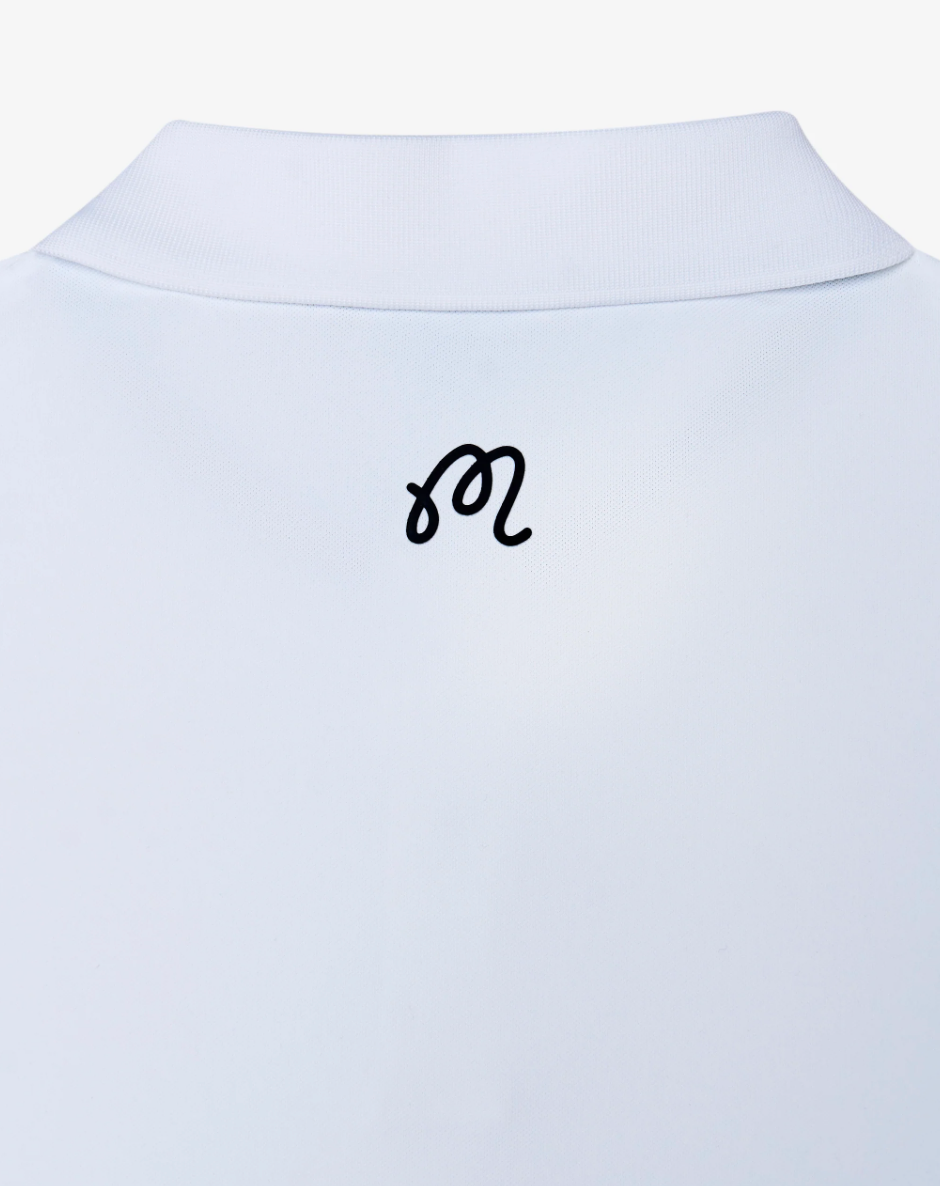 MALBON BLOCK PLACKET POLO | WHITE