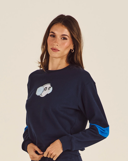 MALBON ADELINE APRES CREWNECK | NAVY