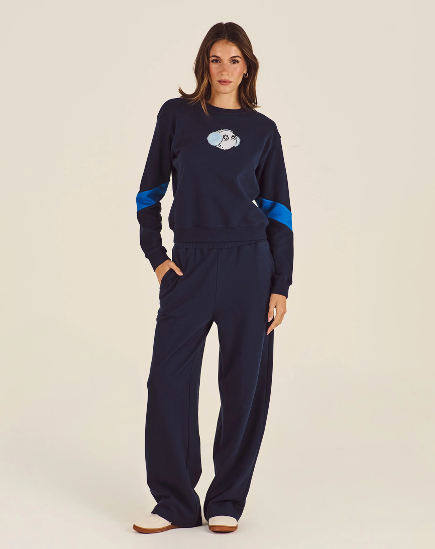 MALBON ADELINE APRES CREWNECK | NAVY