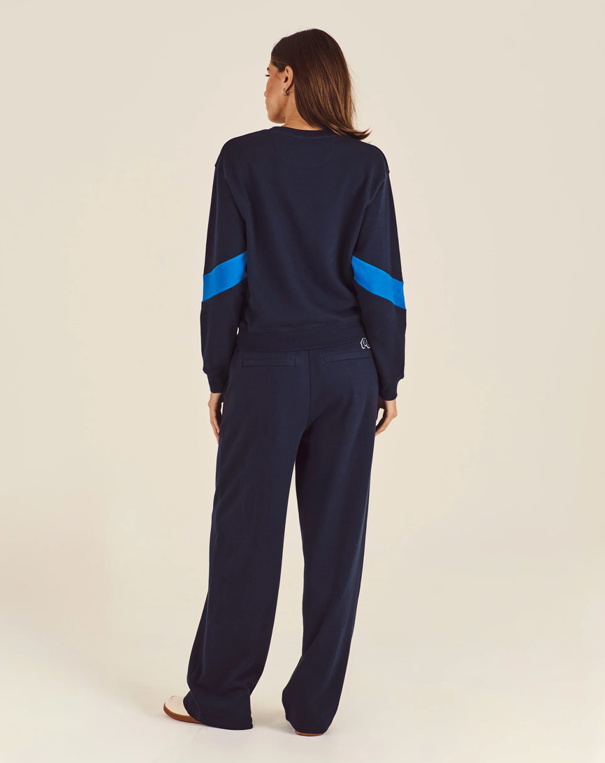 MALBON ADELINE APRES CREWNECK | NAVY