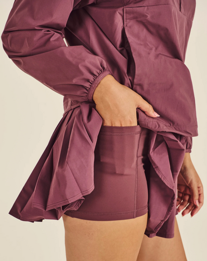 MALBON LAURELL SKIRT | PLUM WINE