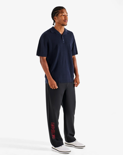 MALBON RESORT CROCHET POLO | NAVY
