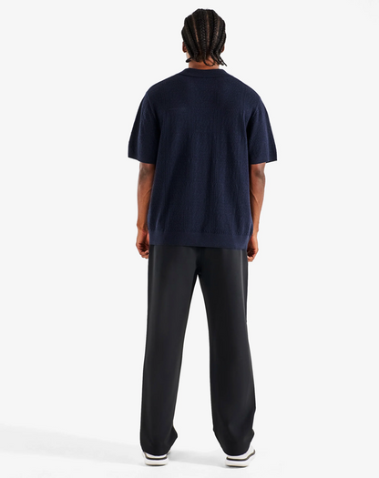 MALBON RESORT CROCHET POLO | NAVY