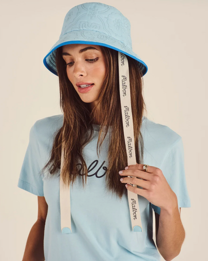 MALBON DENA QUILTED BUCKET HAT | COOL BLUE