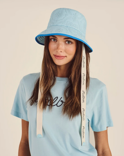 MALBON DENA QUILTED BUCKET HAT | COOL BLUE