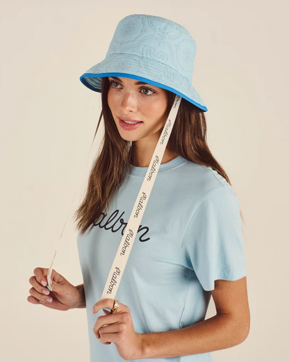 MALBON DENA QUILTED BUCKET HAT | COOL BLUE