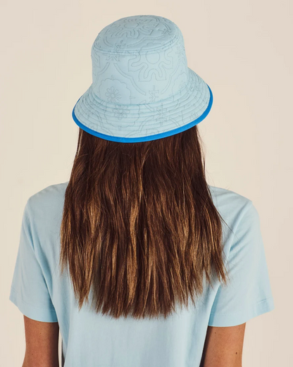 MALBON DENA QUILTED BUCKET HAT | COOL BLUE