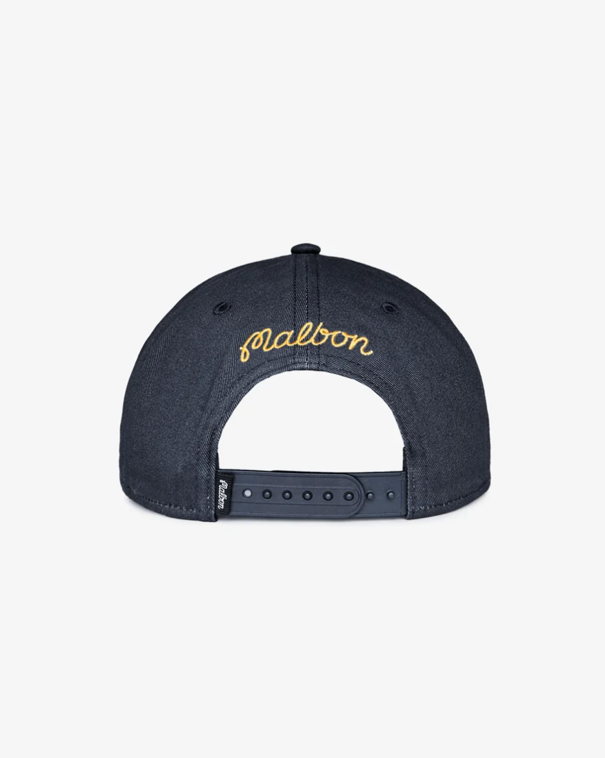MALBON M SCRIPT SNAPBACK | BLUEBERRY