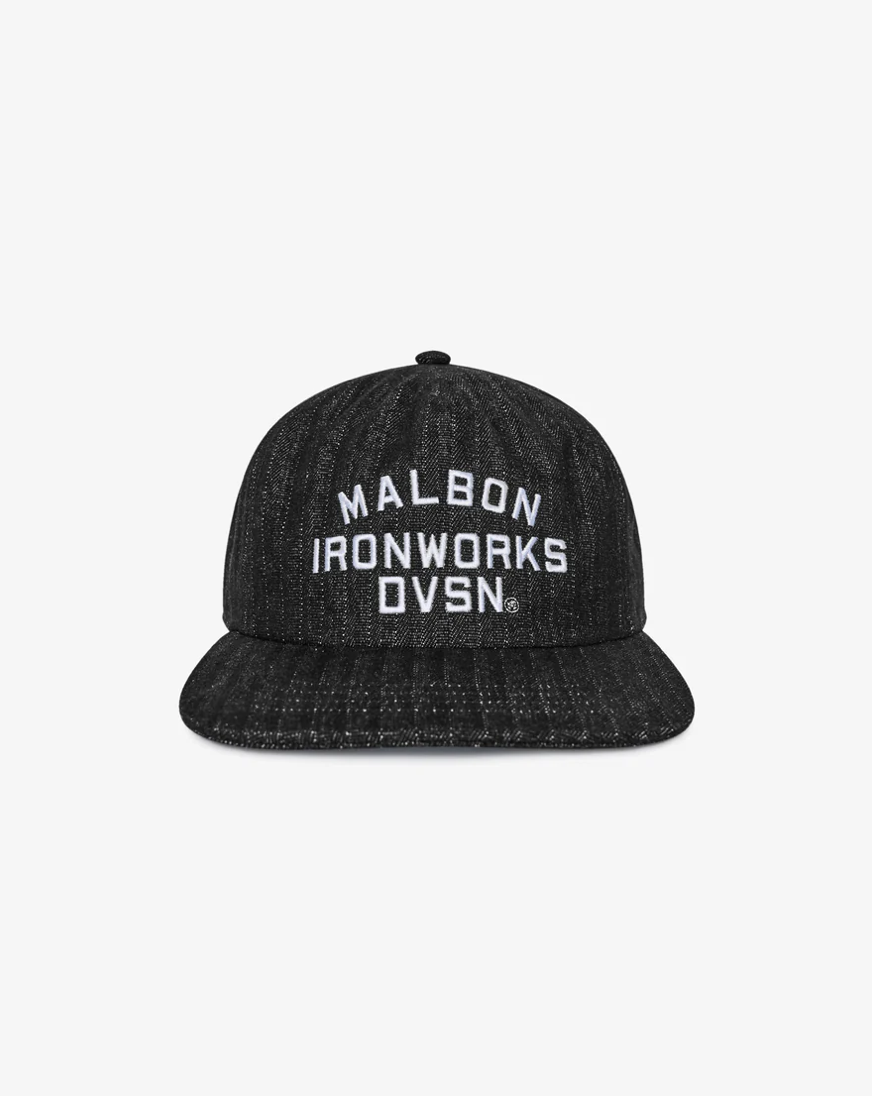 MALBON FOREMAN SNAPBACK | BLACK STONE WASHED DENIM
