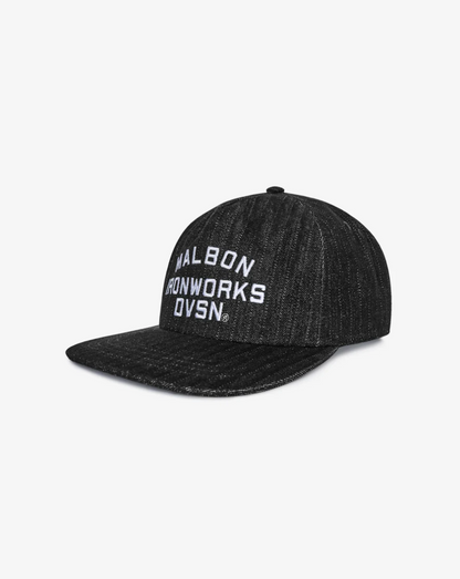 MALBON FOREMAN SNAPBACK | BLACK STONE WASHED DENIM