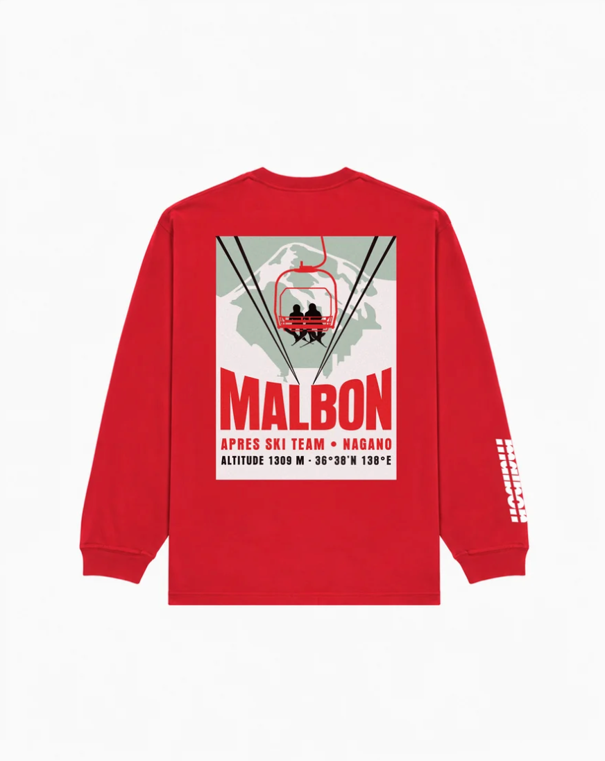 MALBON MOUNTAIN GORSE TEE | SCARLET