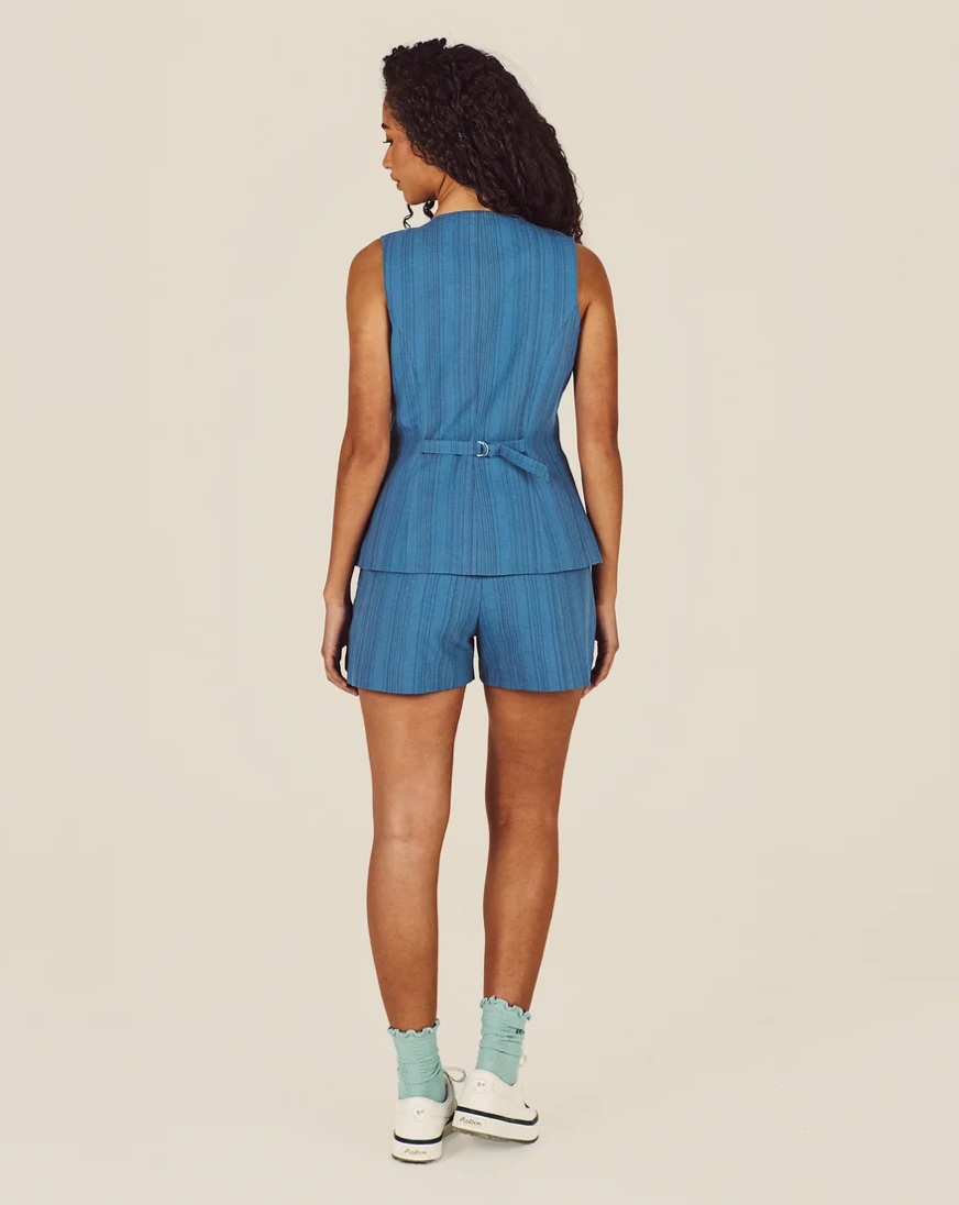 MALBON KEILY SHORT | AEGEAN BLUE STRIPE