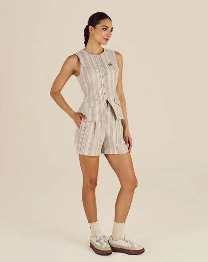 MALBON KEILY SHORT | CREAM STRIPE