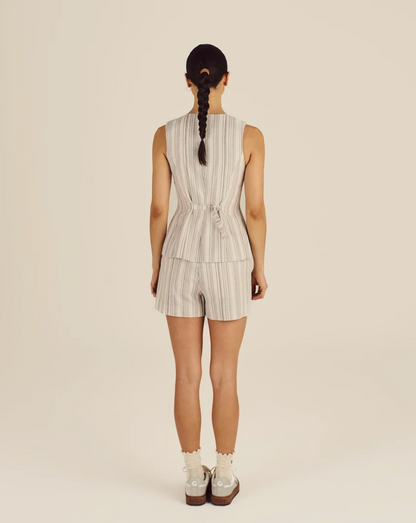 MALBON KEILY SHORT | CREAM STRIPE