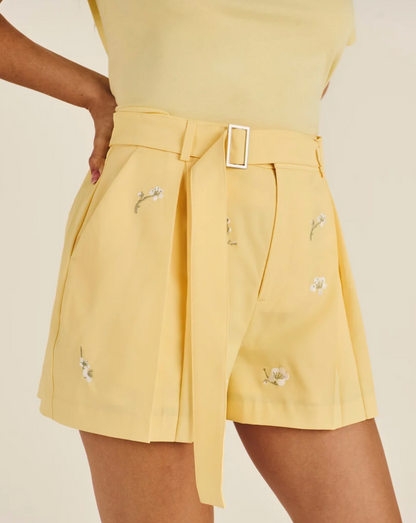 MALBON AMARA BLOSSOM SHORT | LEMON MERINGUE