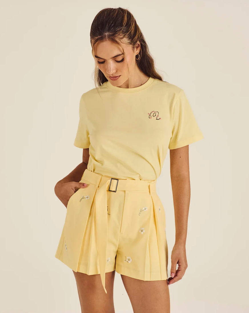 MALBON AMARA BLOSSOM SHORT | LEMON MERINGUE