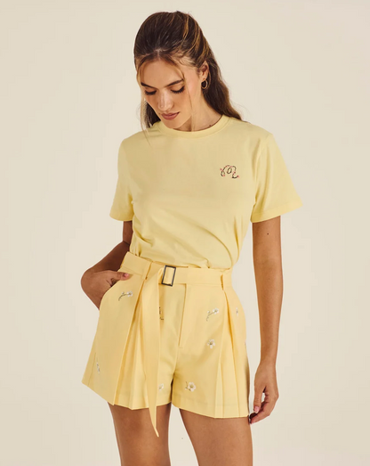 MALBON AMARA BLOSSOM SHORT | LEMON MERINGUE