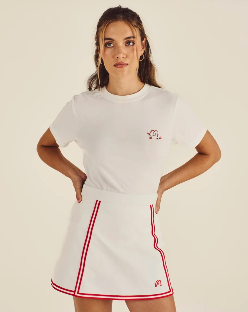 MALBON COSETTE BLOSSOM TEE | VANILLA