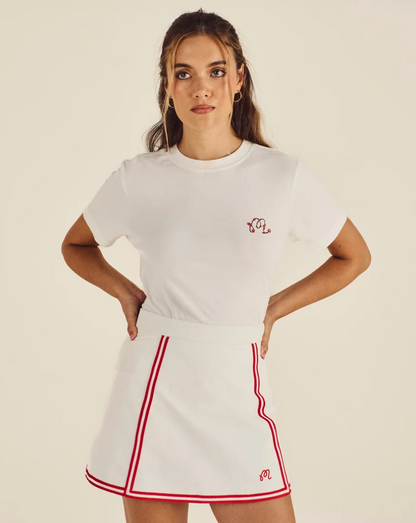 MALBON COSETTE BLOSSOM TEE | VANILLA