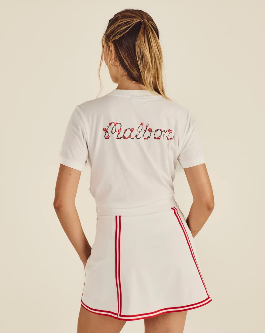 MALBON COSETTE BLOSSOM TEE | VANILLA