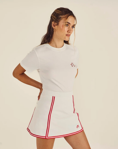 MALBON COSETTE BLOSSOM TEE | VANILLA