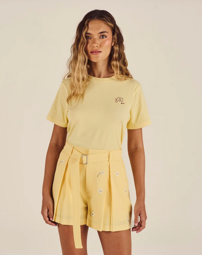 MALBON COSETTE BLOSSOM TEE | LEMON MERINGUE