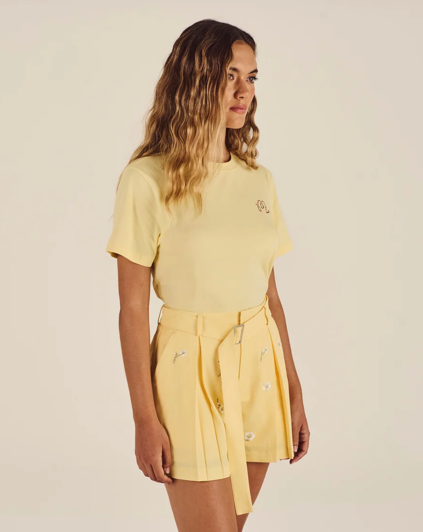 MALBON COSETTE BLOSSOM TEE | LEMON MERINGUE