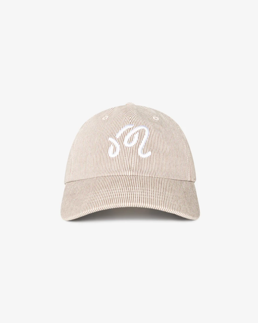 MALBON HICKORY DAD HAT | HICKORY BROWN STRIPE