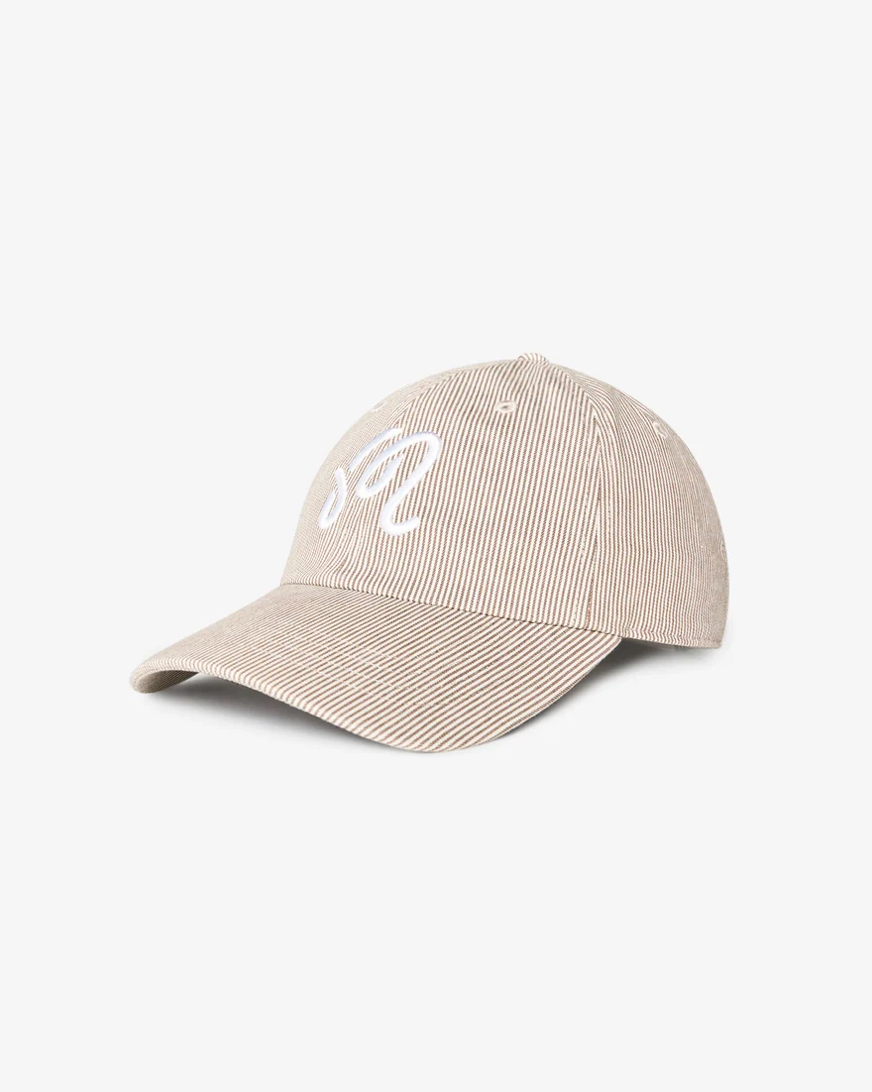 MALBON HICKORY DAD HAT | HICKORY BROWN STRIPE