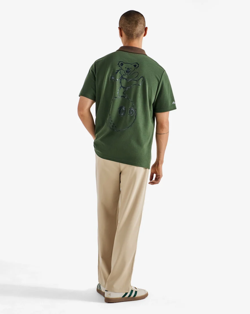 MALBON Grateful Dead Fairway Dancing Buckets Polo | FOREST
