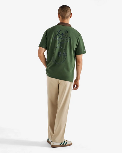 MALBON Grateful Dead Fairway Dancing Buckets Polo | FOREST