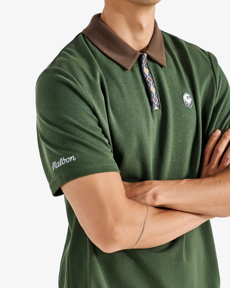 MALBON Grateful Dead Fairway Dancing Buckets Polo | FOREST