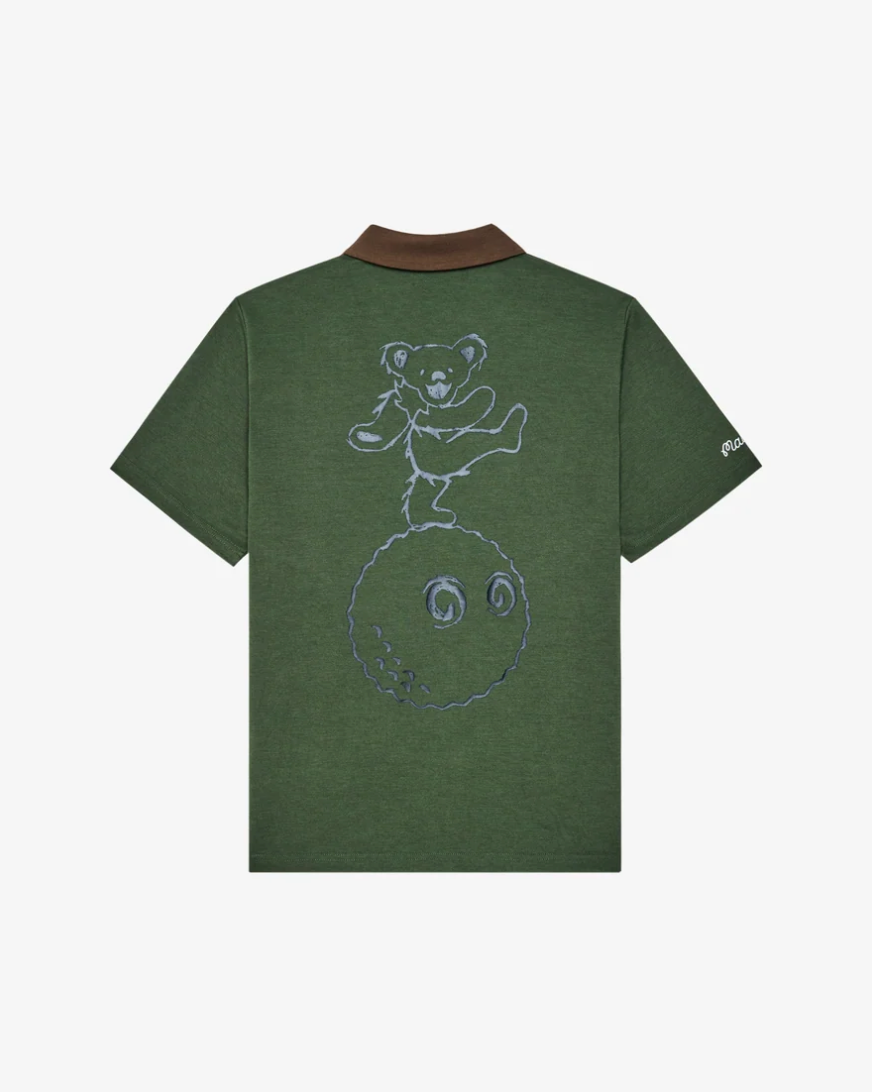 MALBON Grateful Dead Fairway Dancing Buckets Polo | FOREST