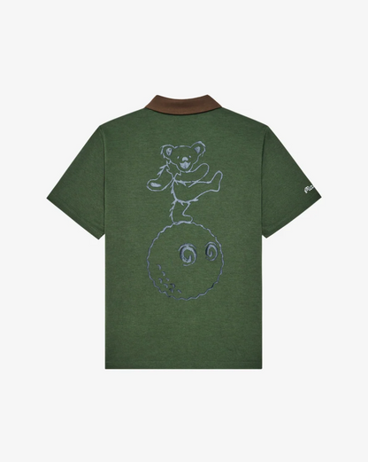 MALBON Grateful Dead Fairway Dancing Buckets Polo | FOREST