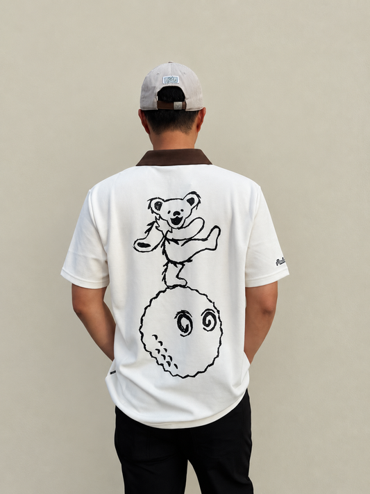 MALBON Grateful Dead Fairway Dancing Buckets Polo | IVORY